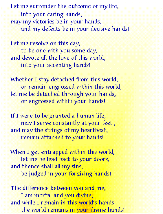 My Prayer to God